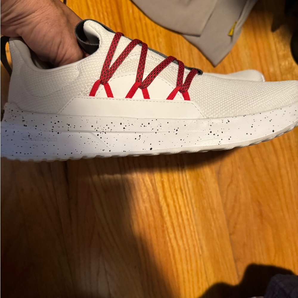 Adidas Stylish White and Red Men's Sneakers wide